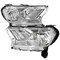 Spec-D Tuning OE STYLE HALOGEN HEADLIGHTS WITH CHROME HOUSING AND CLEAR LENS, 2PK LH-RAN19-RS - alternate 1